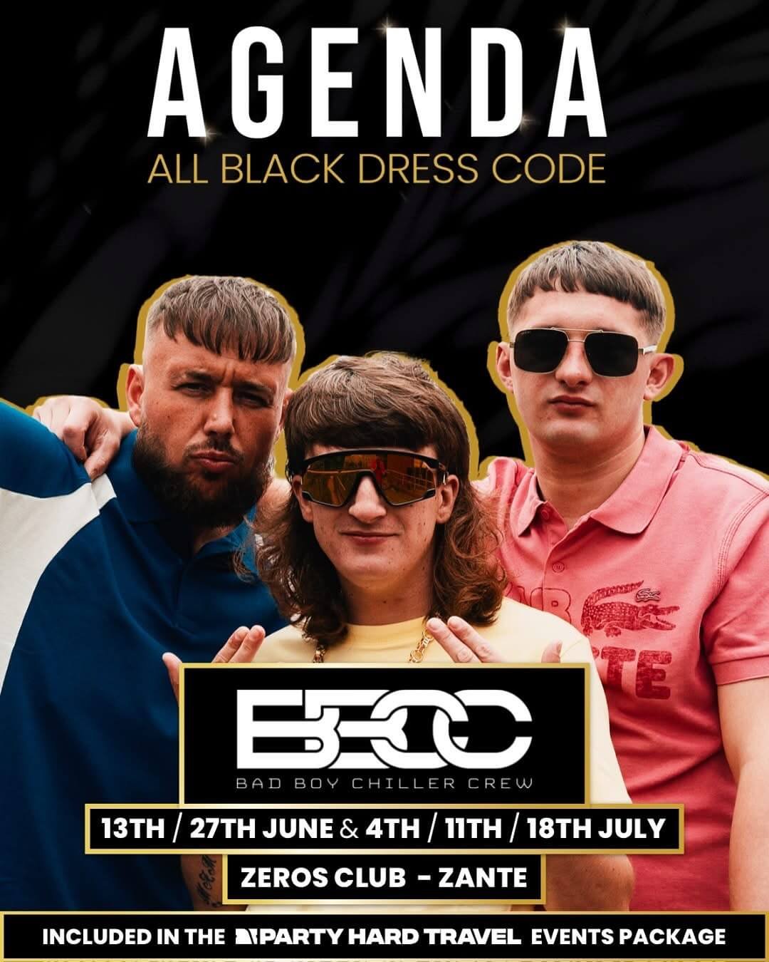 Zante Agenda Party Zeros Club